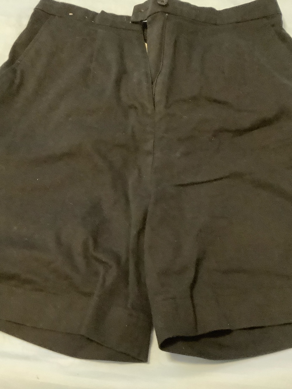 Women's High-Waist Black Tailored Shorts